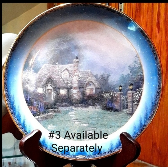 ๐*VINTAGE* LENOX ~KINKADE~ PEACEFUL RETREATS "MOONLIT LANE" WALL PLATE #517 A - Picture 11 of 12
